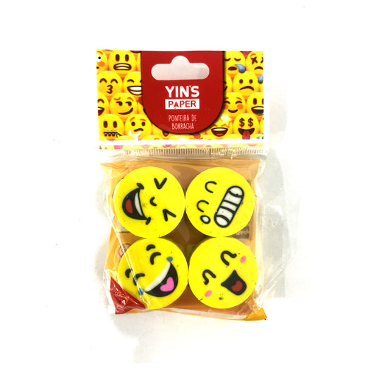 Kit Borracha Ponteira Fofa Com 4 Peças Yins