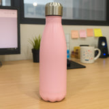 Garrafa Térmica Aço Inox Cores Tons Pastel De 500ml Com Dupla Camada De Isolamento