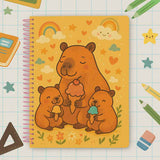 Caderno Grande Capa Dura 10 Matérias Capivara Mood