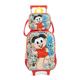 Kit Mochila Infantil Roda + Lancheira Turma Da Mônica Original Luxcel