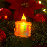 Enfeite De Natal Vela De Led Furta-cor Com Bateria Para Decoração