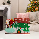Enfeite De Natal Placa Decorativa Para Mesa Mdf Feliz Natal 11cm