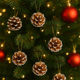 Enfeite De Natal Pinha Nevada Com 9