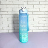 Garrafa De 800ml Degradê Pastel + Adesivos Fofos