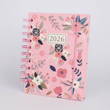 Agenda 2026 Floral/Tropical Pequena Espiral Capa Dura 336 Páginas