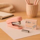 Kit Mini Grampeador Com Refil 200 Grampos Rosa ou Azul