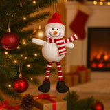 Enfeite De Natal Pendente Papai Noel/Rena/Boneco De Neve Com Miçangas 26cm
