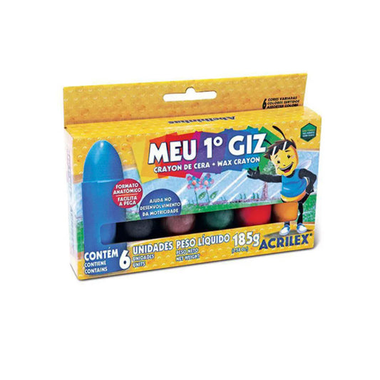 Giz De Cera Meu Primeiro Giz Acrilex