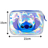 Estojo Box Escolar Stitch Holográfico Original Luxcel