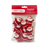 Enfeite Pendente Papai Noel 5cm Com 9