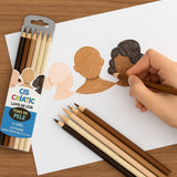 Lápis De Cor Com 6 Cores Tons De Pele Sertic