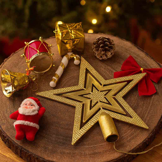 Kit Enfeites De Natal Com Ponteira 21 Peças