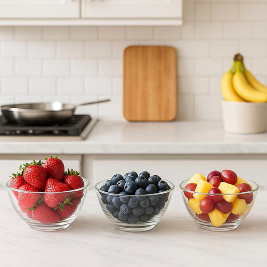 Conjunto De Bowls De Vidro 200ml Com 3 Peças