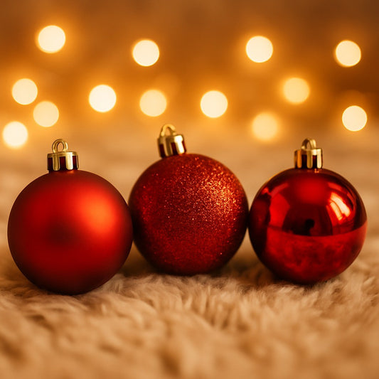 Bola Natal Nº6 Vermelha Com 9