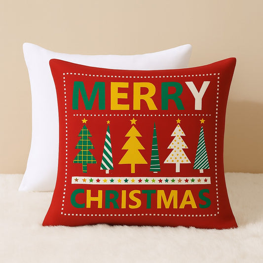 Capa De Almofada Natal Decorada Papai Noel/Feliz Natal 45cm