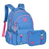 Kit Mochila Escolar + Estojo Box Rebecca Bonbon Soft Coração Original Clio