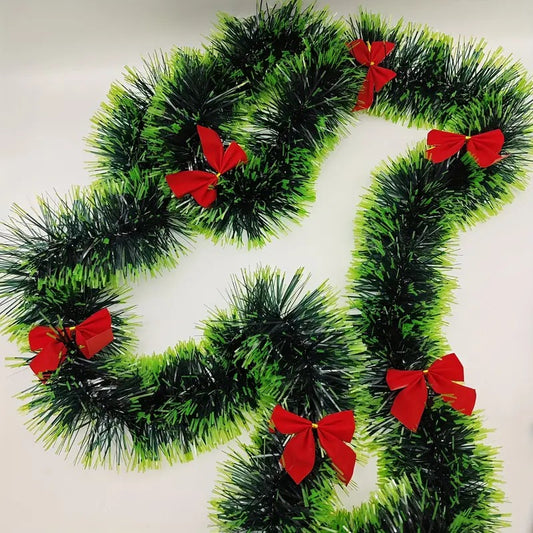 Festão De Natal Decoração Natalina Arvore De Natal Verde Branco Opaco
