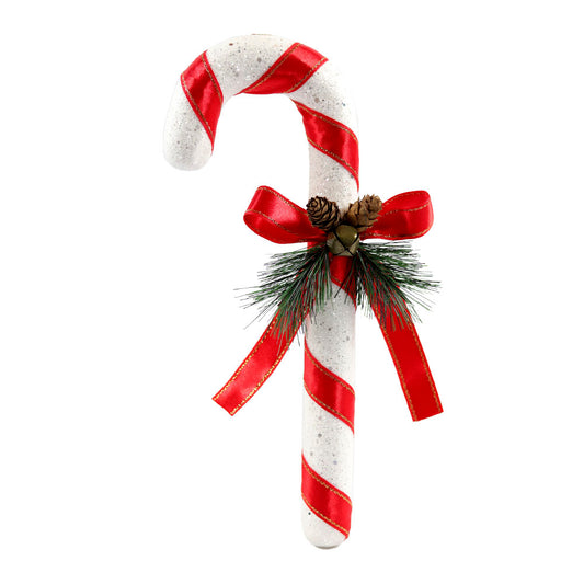 Bengala Natalina Decorada Com Pinha 30cm