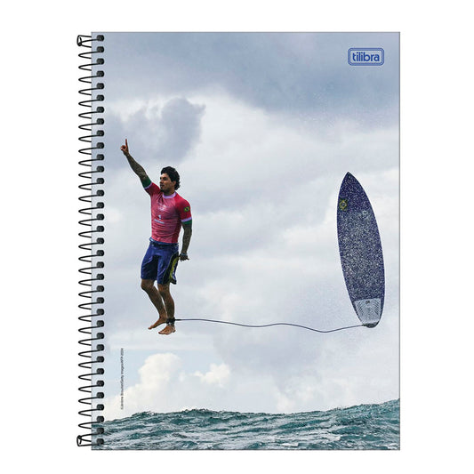 Caderno Universitário Capa Dura Connect Gabriel Medina 16 Matéria Tilibra