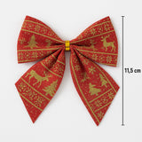 Laço de Natal Decorado Vermelho Com 3