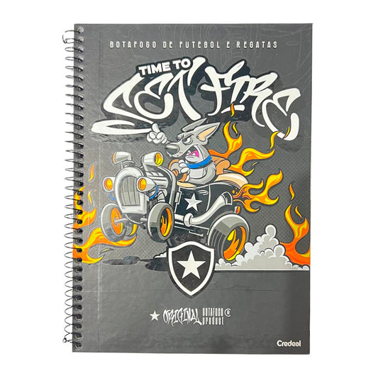 Caderno Universitário Capa Dura Botafogo 10 Matérias Credeal
