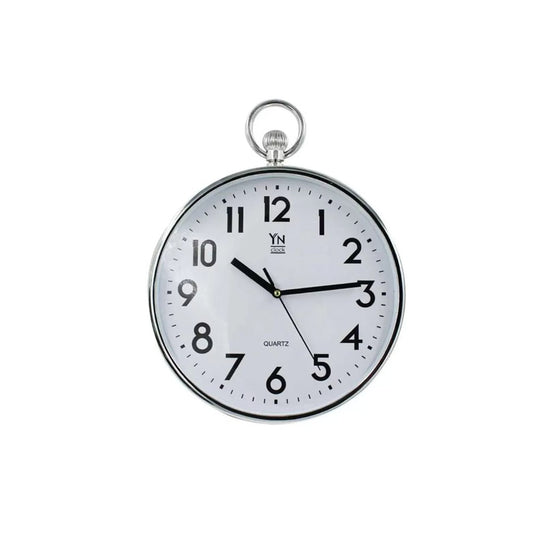 Relógio De Parede Decorativo Prata 32cm