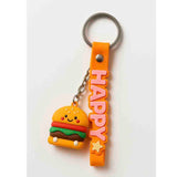 Chaveiro Divertido Happy Hambúrguer Fofo / Batata Frita Fofa
