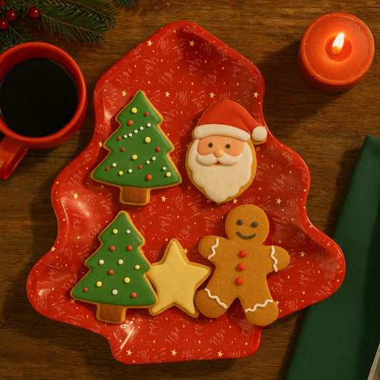 Anúncio Bandeja De Natal Decorativa Retangular/Redonda/Oval Mesa Natalina