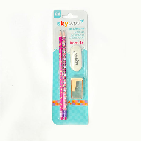 Kit Lápis Escolar 4 Peças SkyPaper