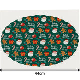 Bandeja Natal Decorada Oval 44Cm