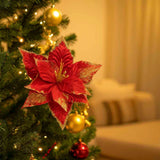 Anúncio Flor De Natal Artificial Decoração Para Árvore E Ornamentos