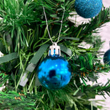 Bola Natal Nº3 Azul Com 15