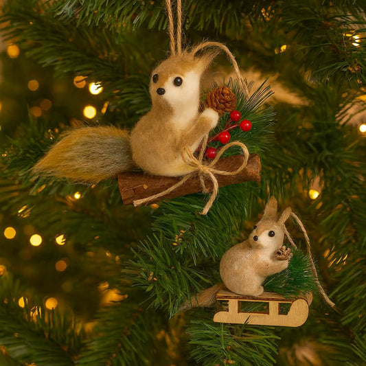 Anúncio Esquilo De Natal Enfeite Decoração De Árvore