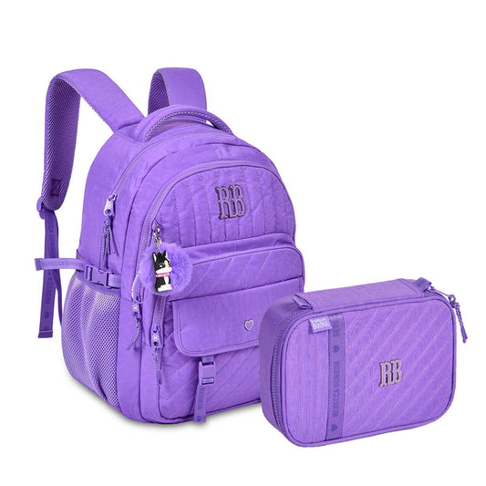 Kit Mochila Escolar + Estojo Box Rebecca Bonbon Fashion Original Clio