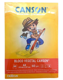 Bloco Vegetal A4 Com 50  Folhas Canson