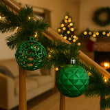 Bola Natal N° 8 Decorada Verde com 6