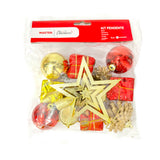 Kit Enfeites De Natal Sortidos Com Ponteira 13 Peças