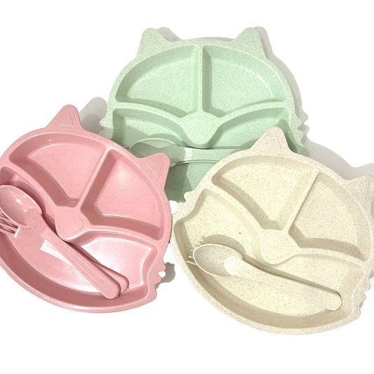 Kit Refeição Pratinho Infantil De Gatinho