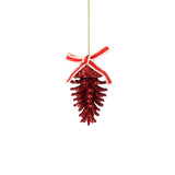 Enfeite Pinha Glitter Pendente