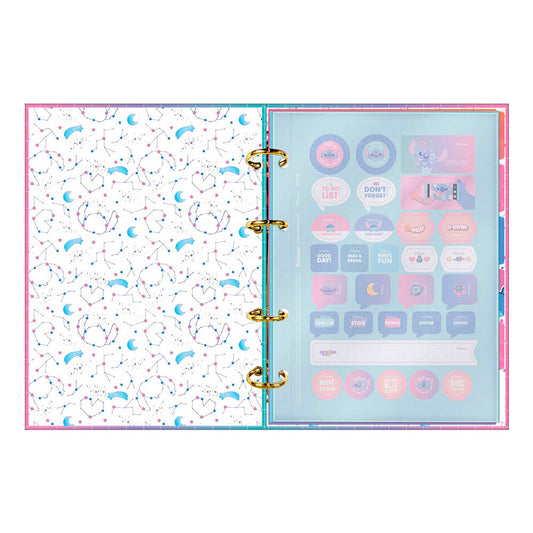 Fichário Colegial Cartonado Disney Stitch Foroni