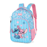 Mochila Escolar Grande Stitch e Angel Original Disney Luxcel
