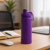 Garrafa Térmica Em Aço Inox Com Alça Articulada E Base De Silicone Antiderrapante 530ml