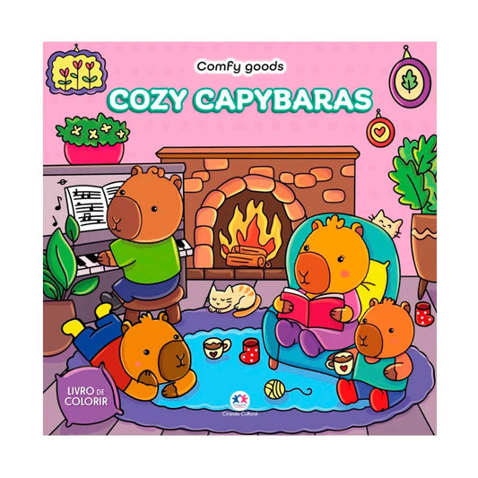 Livro De Colorir Cozy Capibaras
