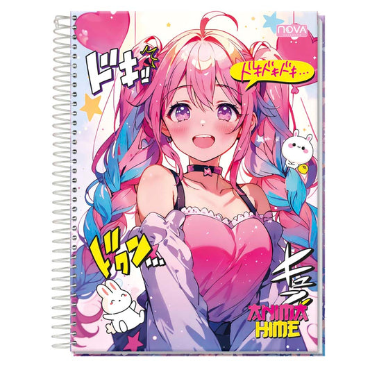 Caderno Universitário Grande Anima Hime 80 Folhas