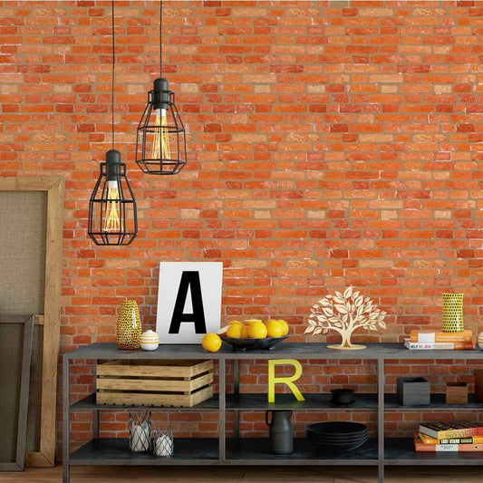 Papel De Parede Tijolinho Autoadesivo 5 Metros Para Sala Quarto Cozinha