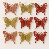 Enfeite De Natal Decorativo Borboleta Glitter Com 7