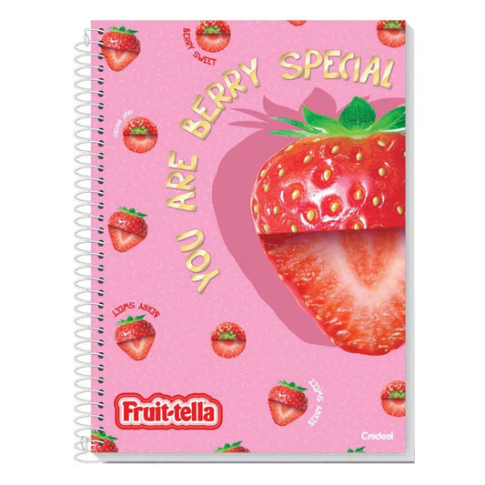 Caderno Universitário Capa Dura Fruit-tella 10 Matérias Credeal