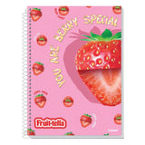 Caderno Universitário Capa Dura Fruit-tella 10 Matérias Credeal