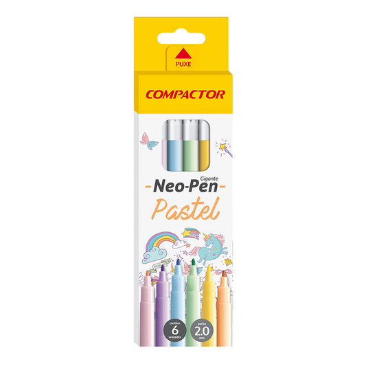 Hidrocor Neo Pen Pastel Com 6 Gigante Compactor