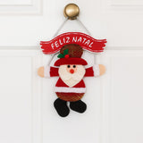 Enfeite De Porta Guirlanda De Natal Pendente Papai Noel/Boneco De Neve  Decoração Casa